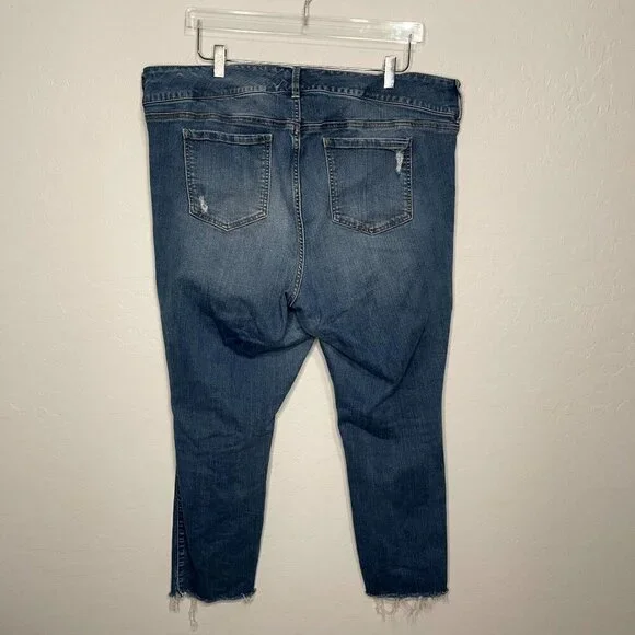 *SOLD* Torrid Premium Distressed 3 Button Jegging Jeans Size 22R #58 - Picture 6 of 6